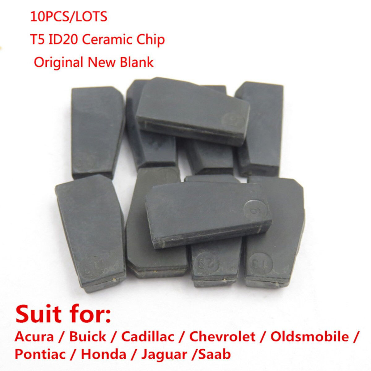 10Pcs T5-ID20 Blank Transponder Chip for Car Keys Avaliable Change to ID11,12,13