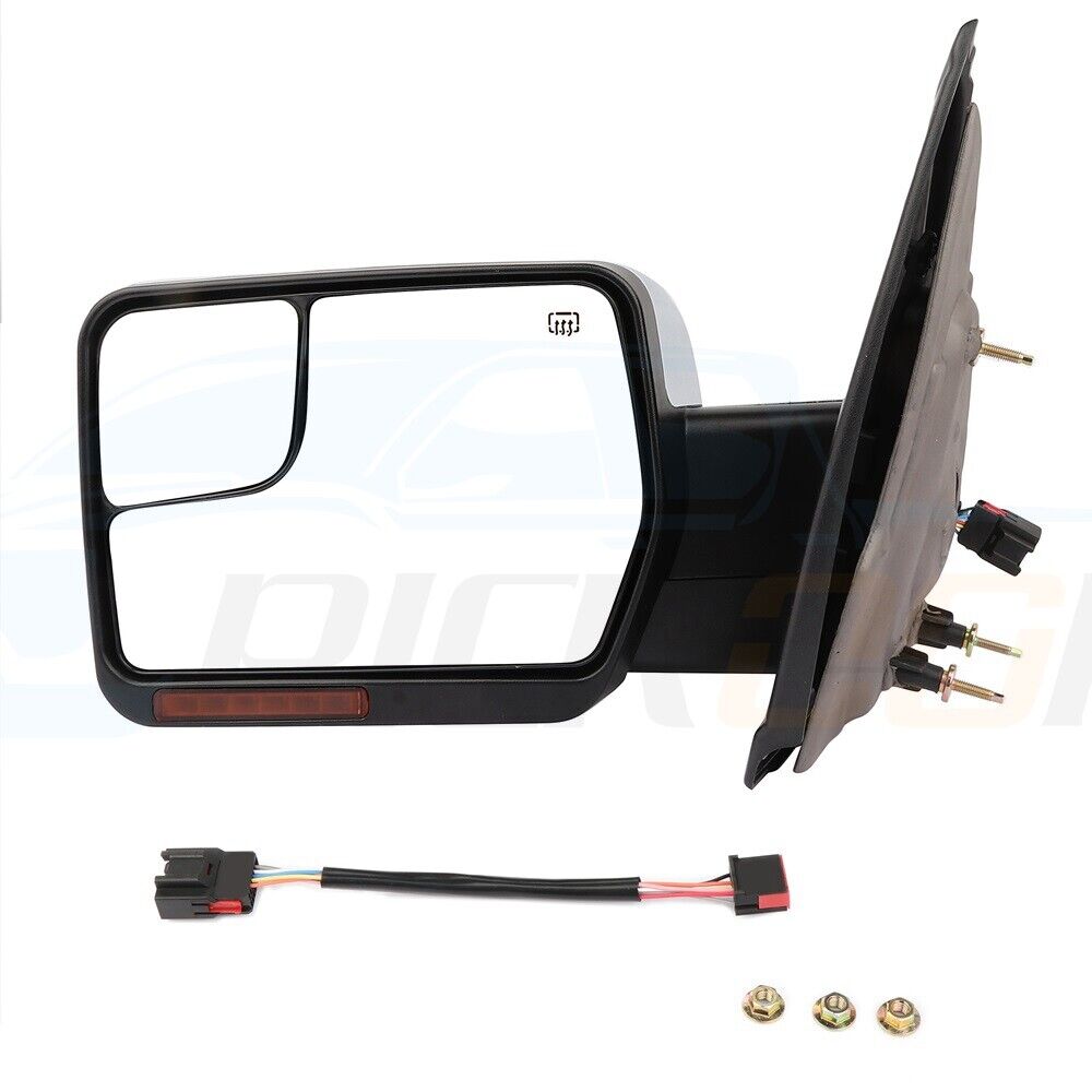 For 07-14 Ford F150 LH Driver Side View Mirror Power Heated Turn Signal Towing