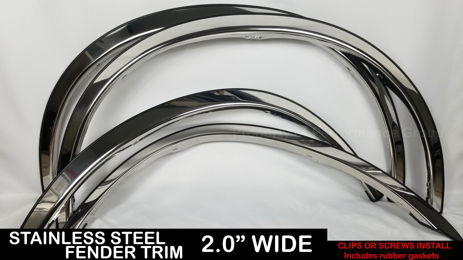 Fits 99-07 F250 Super Duty Truck 4PC Set Chrome Polished Stainless Fender Trim