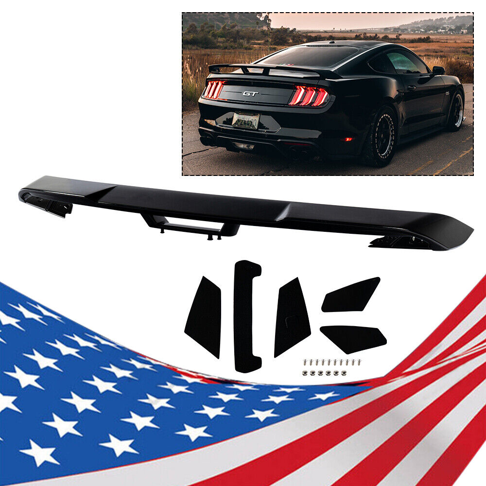 For 2015-2020 Ford Mustang S550 GT Style Rear Trunk Spoiler Wing Glossy Black 
