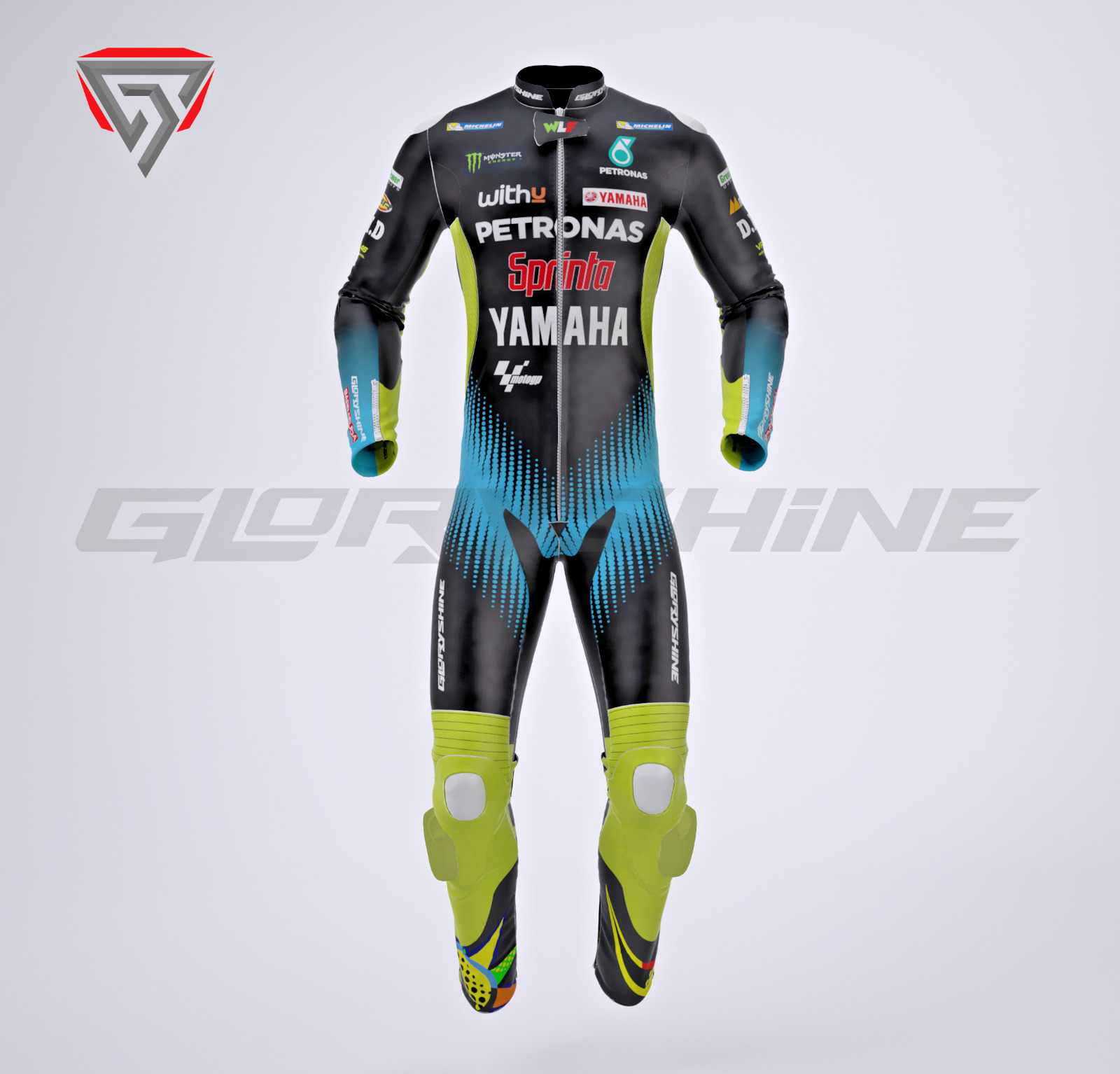 Valentino Rossi Leather Racing Suit Yamaha Petronas MotoGP 2021