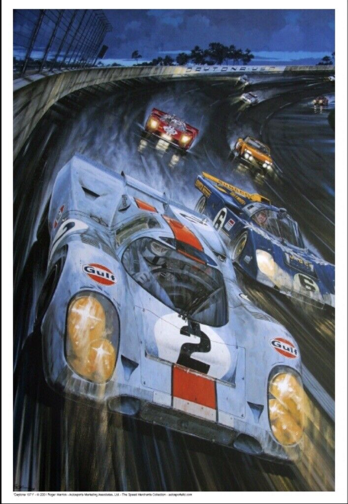 Porsche 917/Ferrari 512S Daytona 1971 Car Poster Stunning Artwork Own It