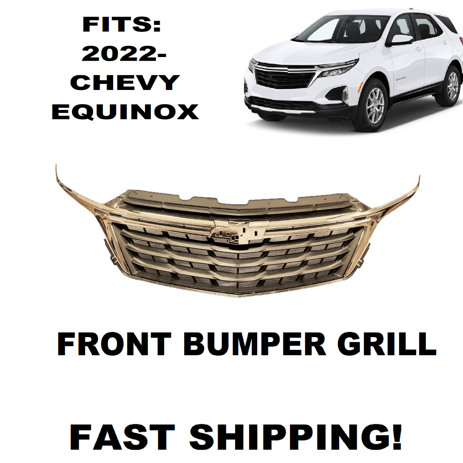 for: 2022 Chevrolet equinox grill  front bumper grill chrome 