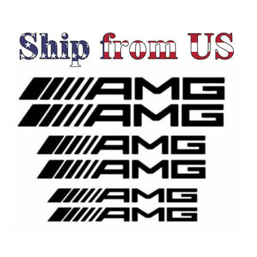 6x AMG Vehicle Brake Caliper Heat Resistant Decal Stickers For Race Sports Car
