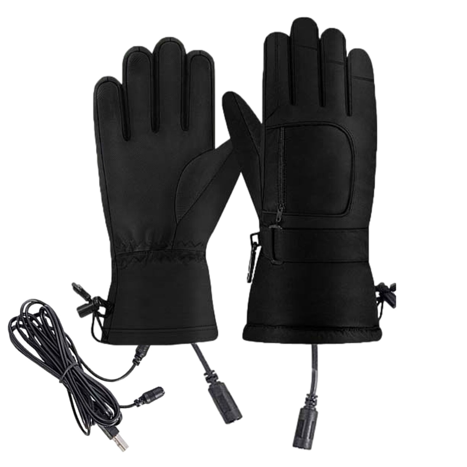 Electric USB Heated Gloves Rechargeable Touch Screen Men Motorcycle Warm Gloves