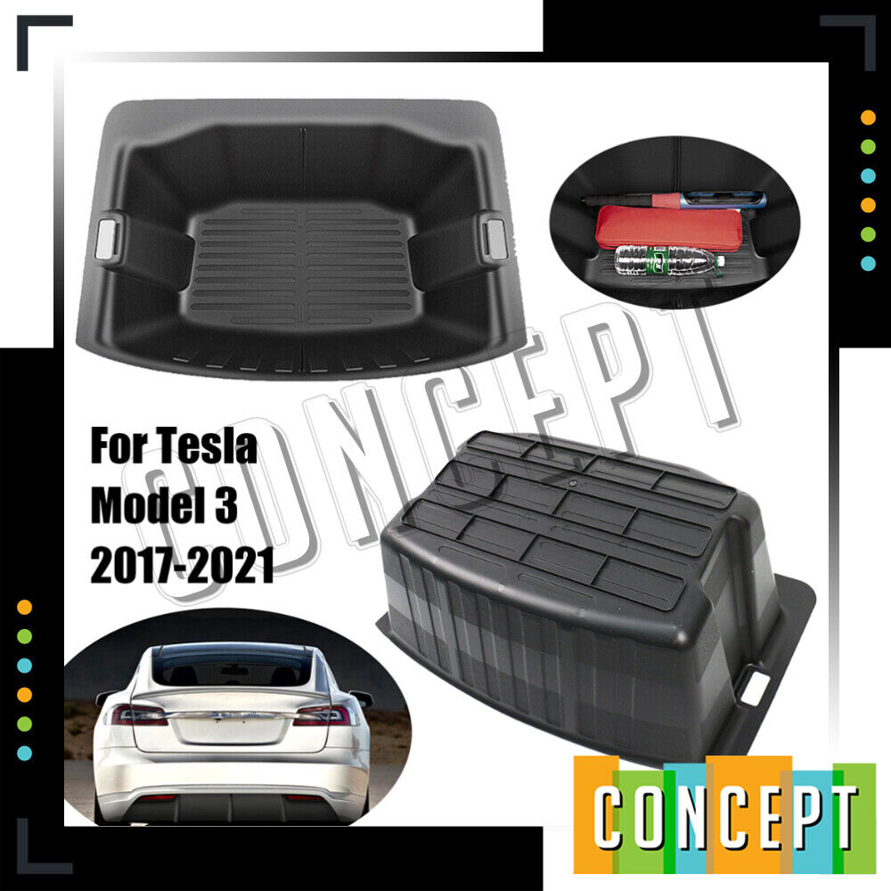 For 2017-2021 Tesla Model 3 Trunk Organizer Rear Trunk  Storage Box Cargo Box