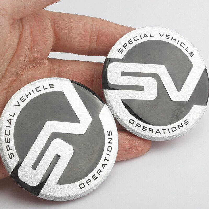 Pair SV Logo Badge Car Trunk Side Stickers Emblem Decal Styling Accessories
