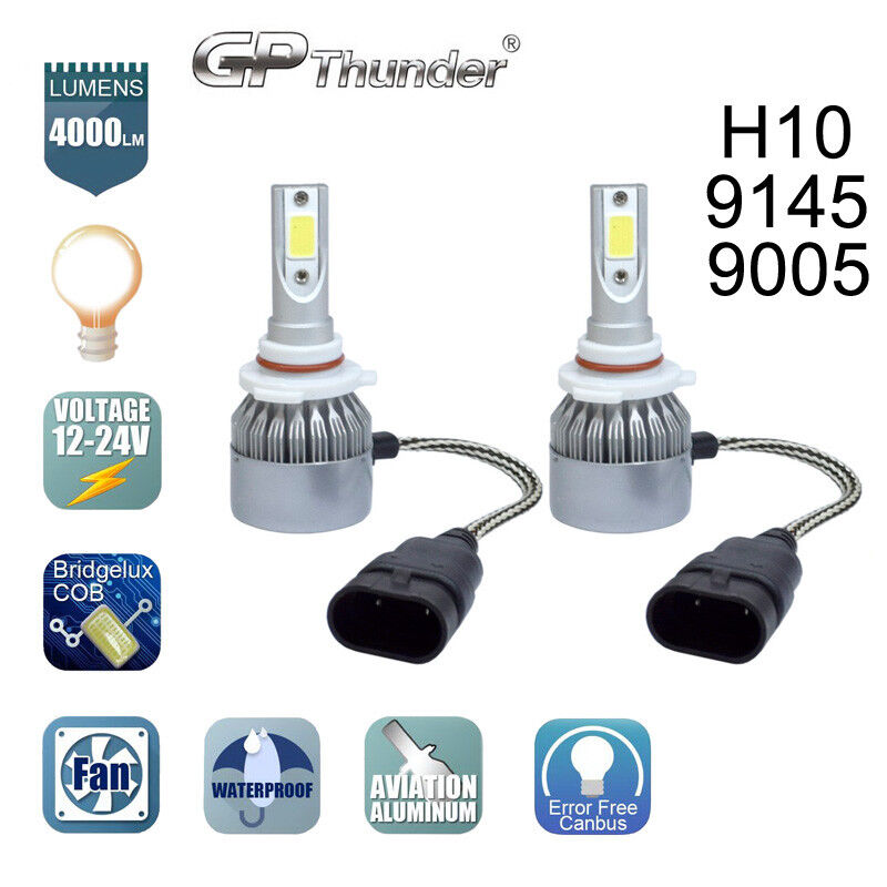 GP Thunder Cree LED Headlight H10 9145 9005 HB3 6000K Fog DRL Bulb White