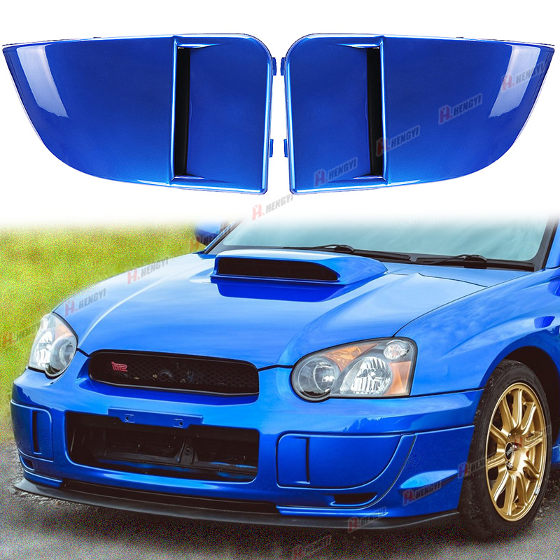 For 2004-2005 Subaru Impreza WRX STi Blue Fog Light Lamp Bumper Bezel Cover Cap