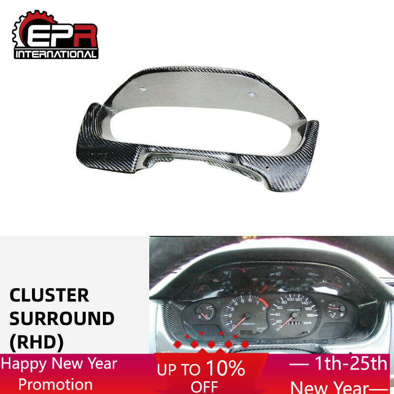 For Nissan S14 S14a Carbon Fiber Cluster Surround Interior Trim Cover RHD Parts