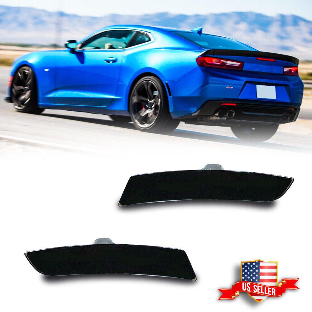 2X Smoked Lens Front OR Rear Bumper Side Marker Lights For 2016-up Chevy Camaro
