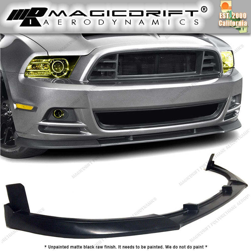 13-14 Ford Mustang V8 GT - GT500 Style Urethane Front Bumper Chin Lip Spoiler
