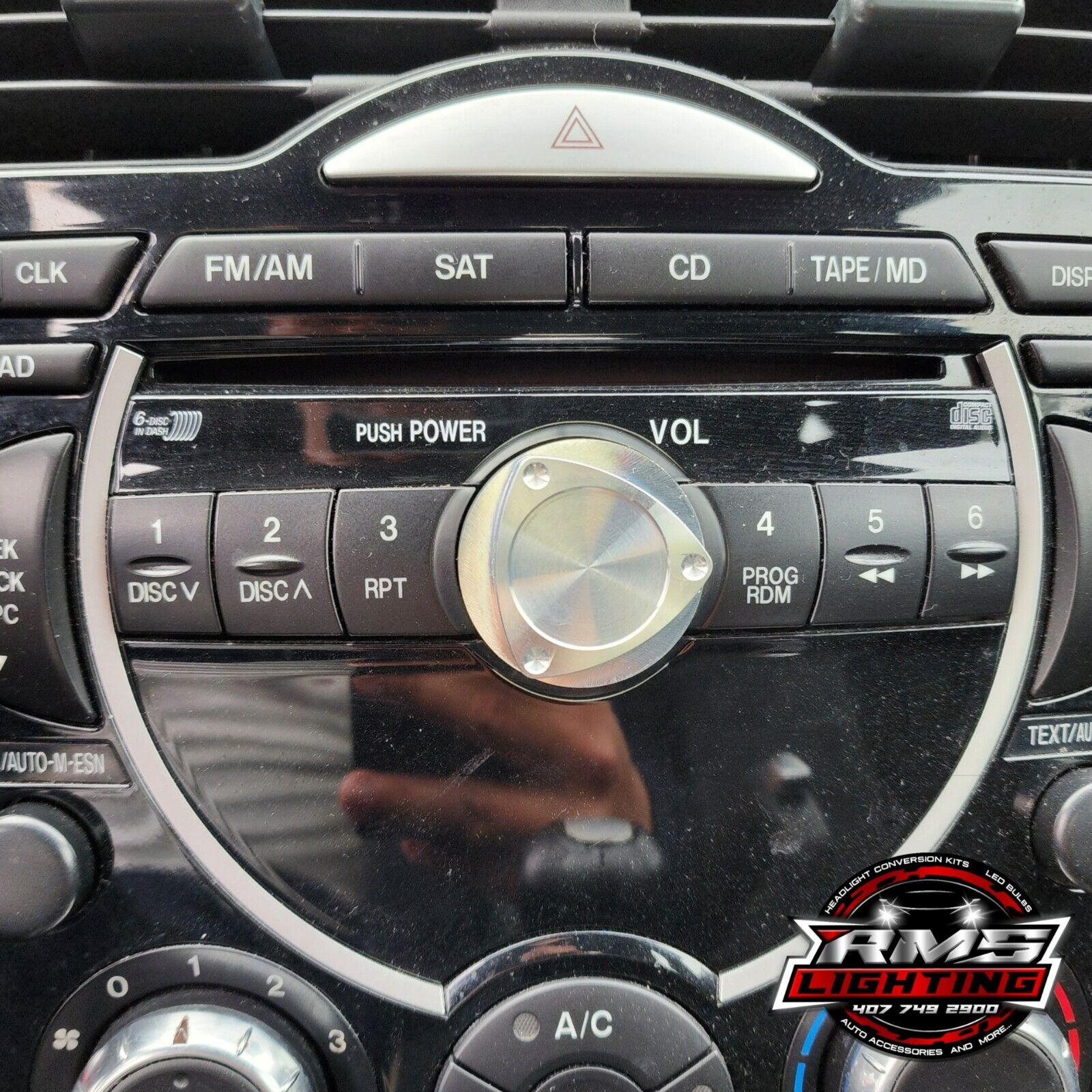 04 - 08 Mazda RX8 Billet Rotor Shape Radio Knob