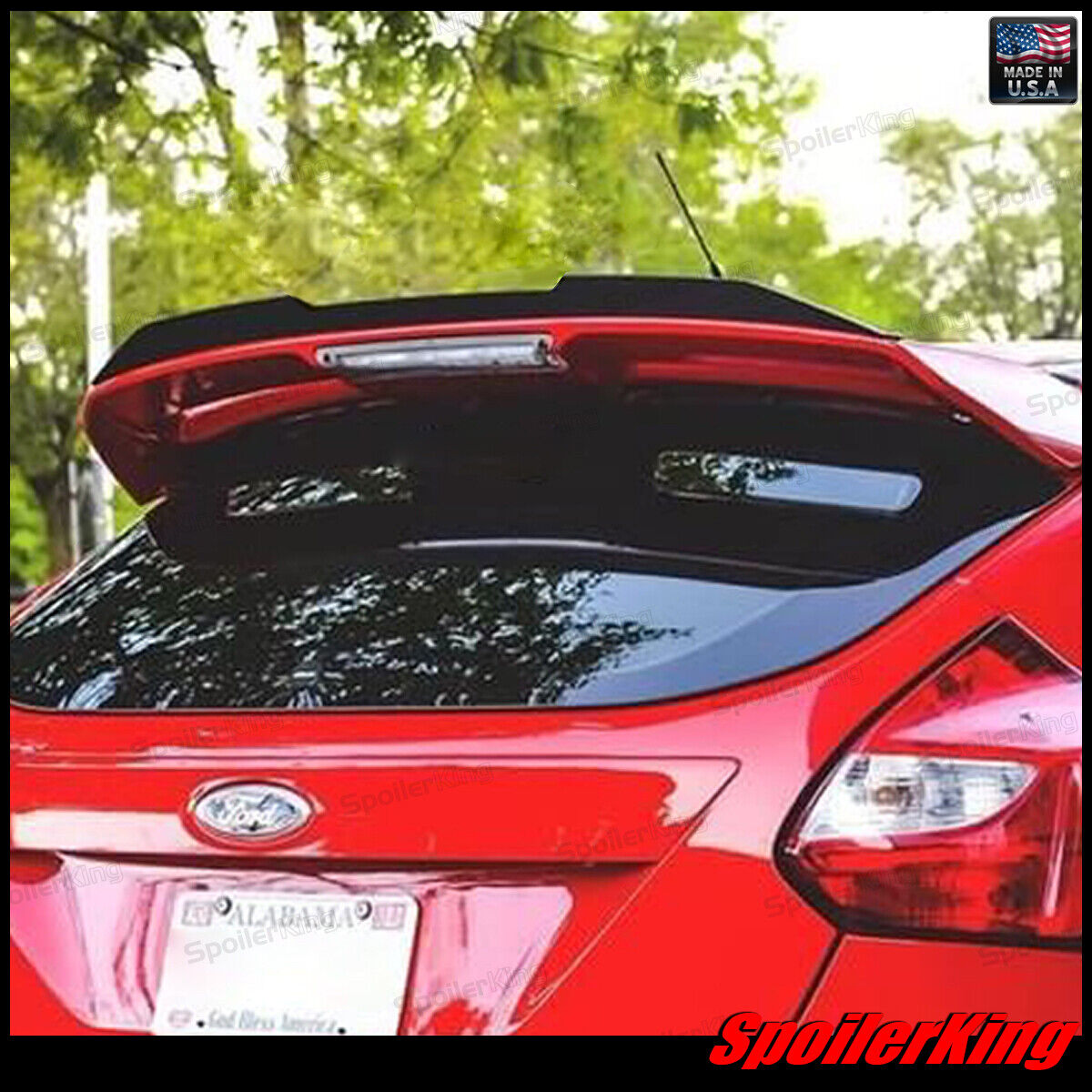 SpoilerKing Add-on Rear Lip Spoiler 284PC Fits: Ford Focus 2011-2018 5dr ST only