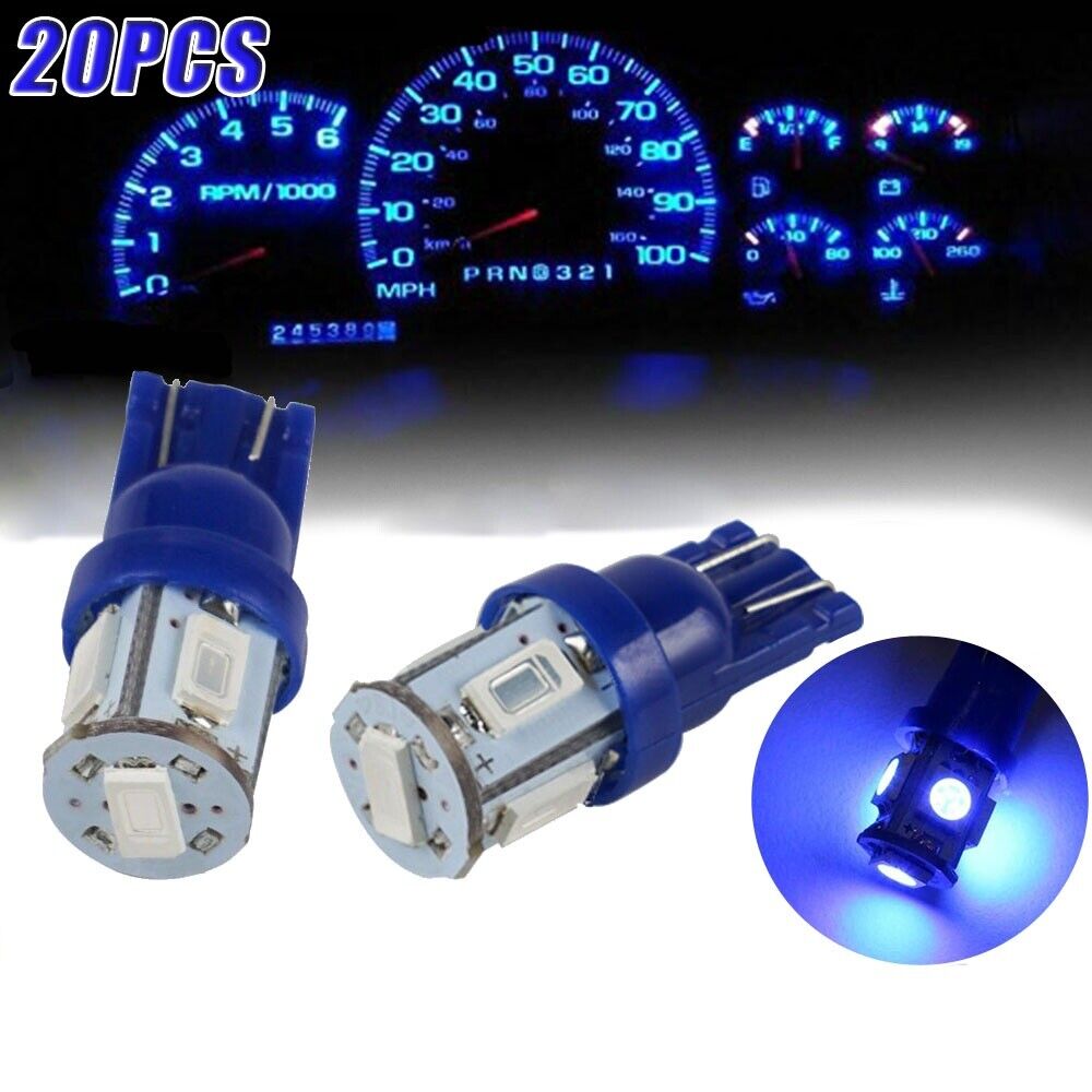 20x T10 194 168 Instrument Panel Dash Lamps LED Lights Bulbs For Chevy Silverado