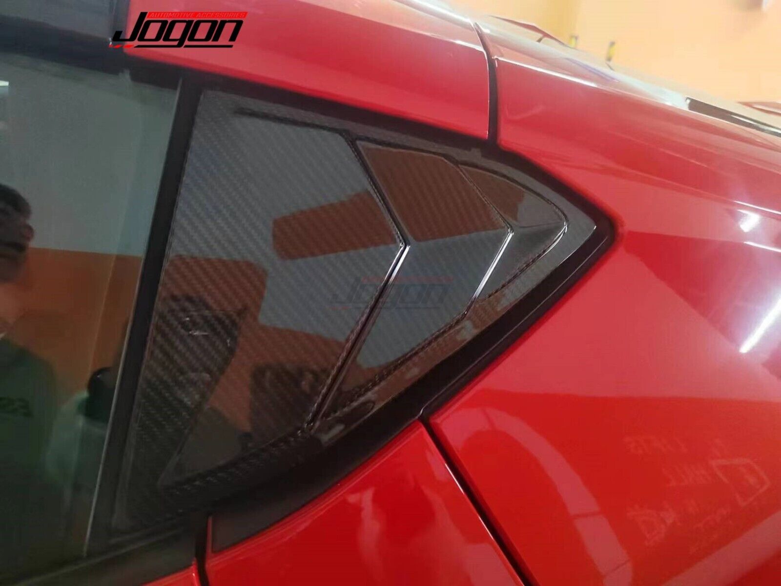 Carbon Rear Quarter Window louver Trim Cover Fit for Corvette C8 Coupe 2020-2024
