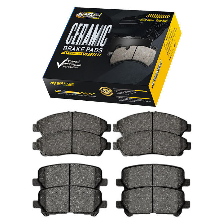 Front Rear Ceramic Brake Pads Kit For Jeep Cherokee