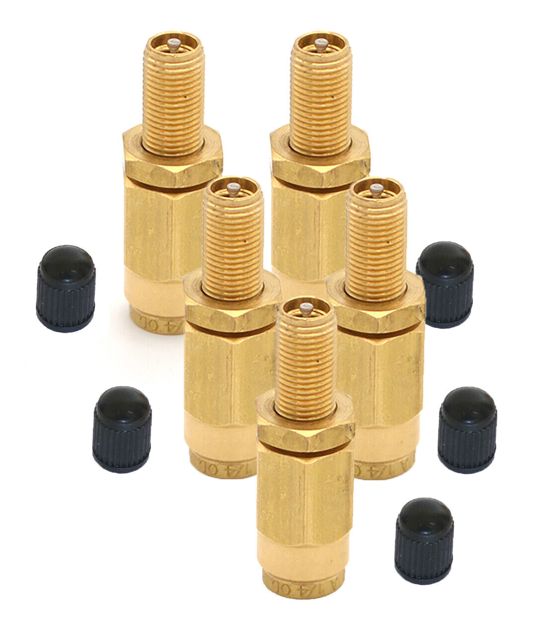 5 x Schrader Air Suspension Fill Valve Inflation Push-To-Connect 1/4\