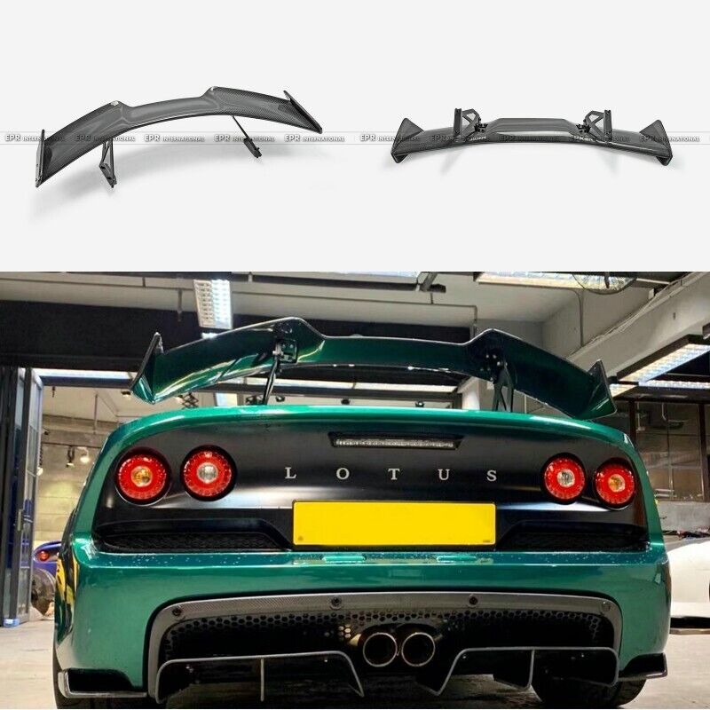 For Lotus Exige V6 Cup 380 Sport Style Rear Trunk GT Spoilers Wing Carbon Fiber