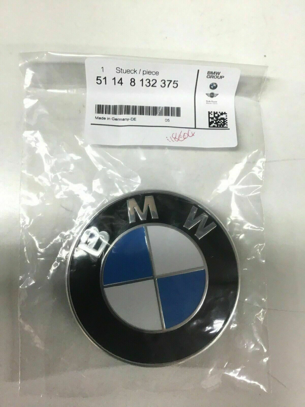 GENUINE BMW G F E Series FRONT Hood-Trunk Emblem Logo 82mm/3.228inc 511481323375