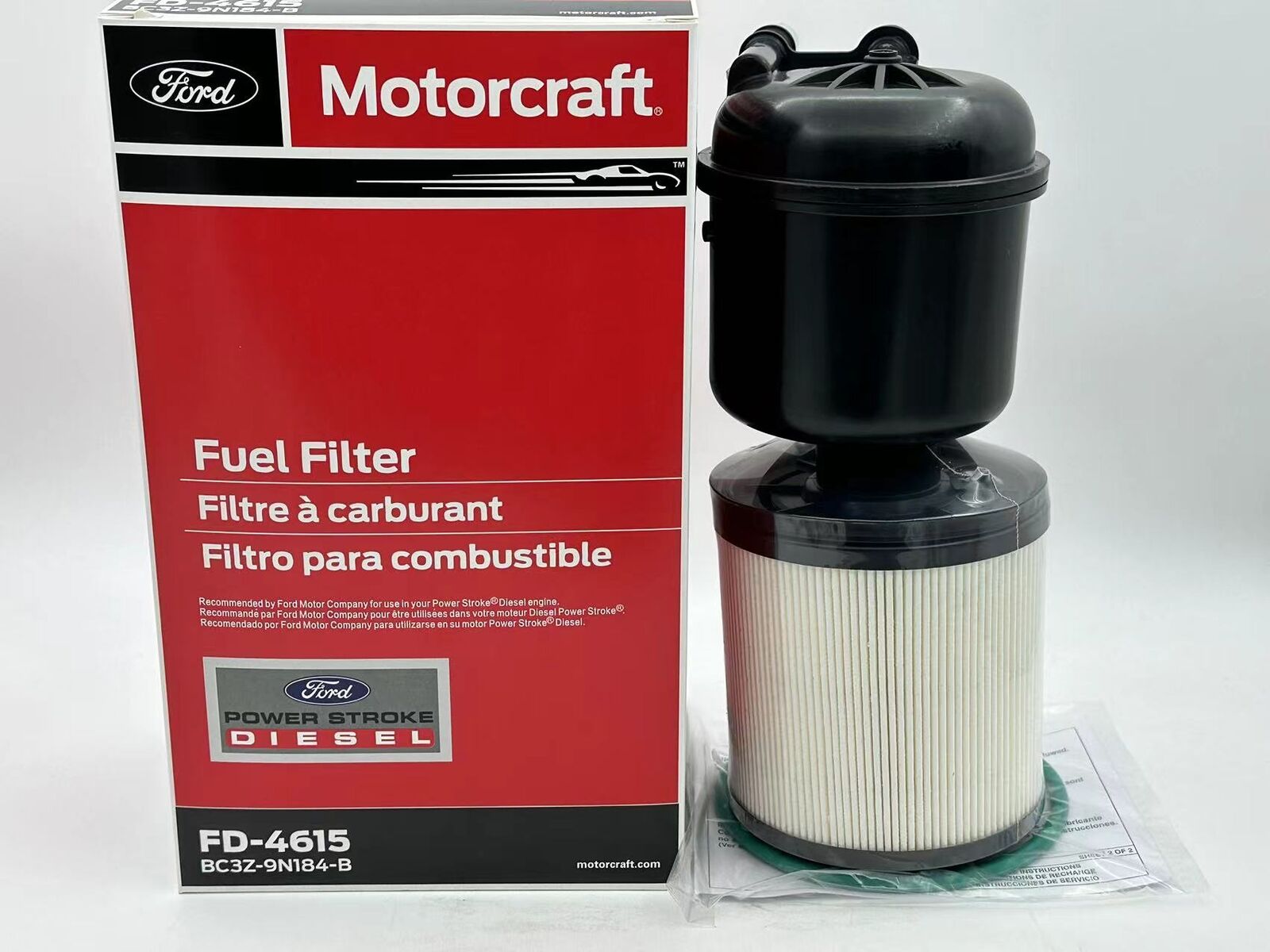 1Pcs-FD-4615 BC3Z-9N184-B Fuel Filter Genuine Motorcraft For 6.7L Diesel New