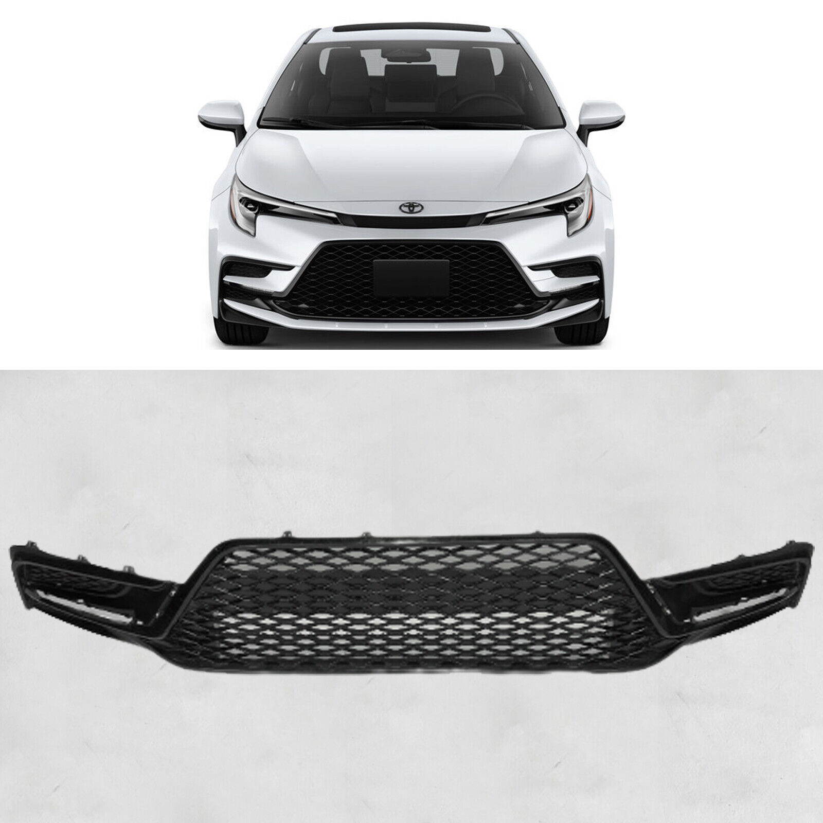 Front Bumper Lower Grille Assembly for 2023 2024 Toyota Corolla Sedan SE XSE