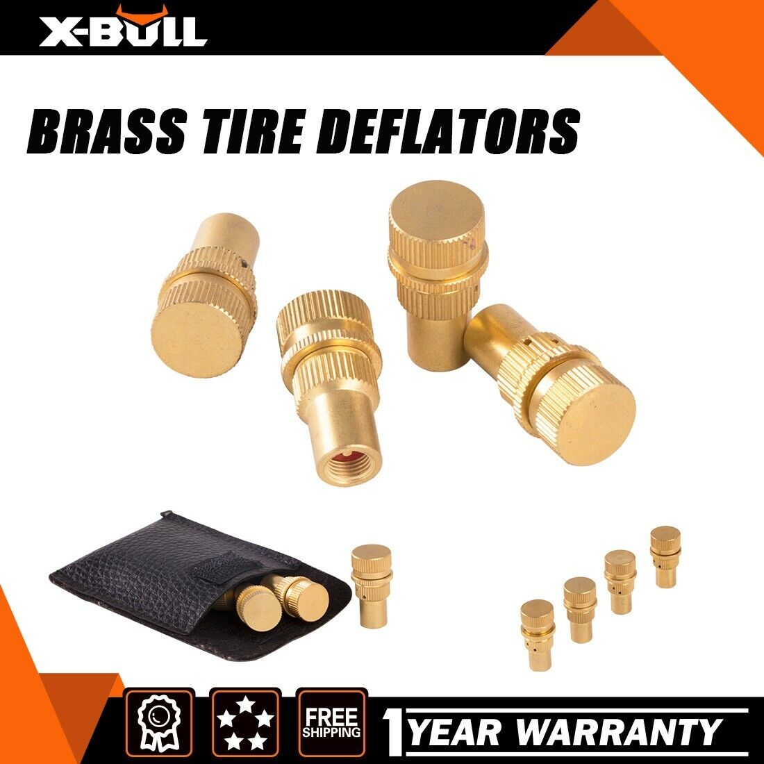 X-BULL Brass Tire Deflators Kit  Automatic Adjustable Tyre Deflator 0-90psi