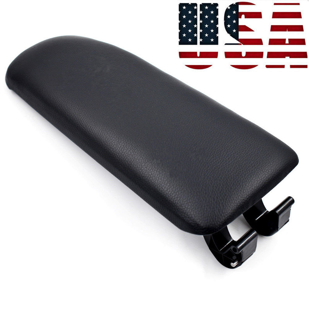 For 2005-2008 Audi A4 Black Leather Armrest Center Box Console Lid Cover