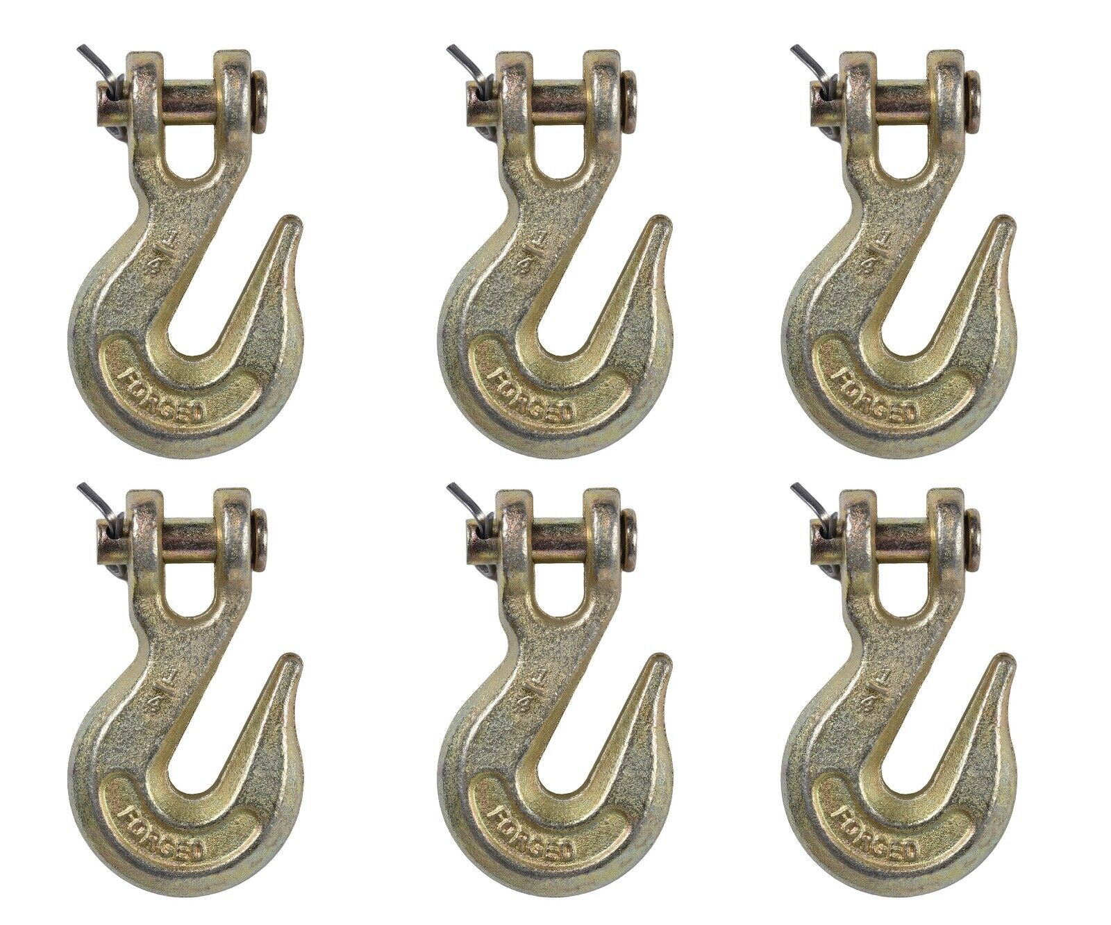 6x Clevis Grab Hook Tow Chain End G70 1/4\