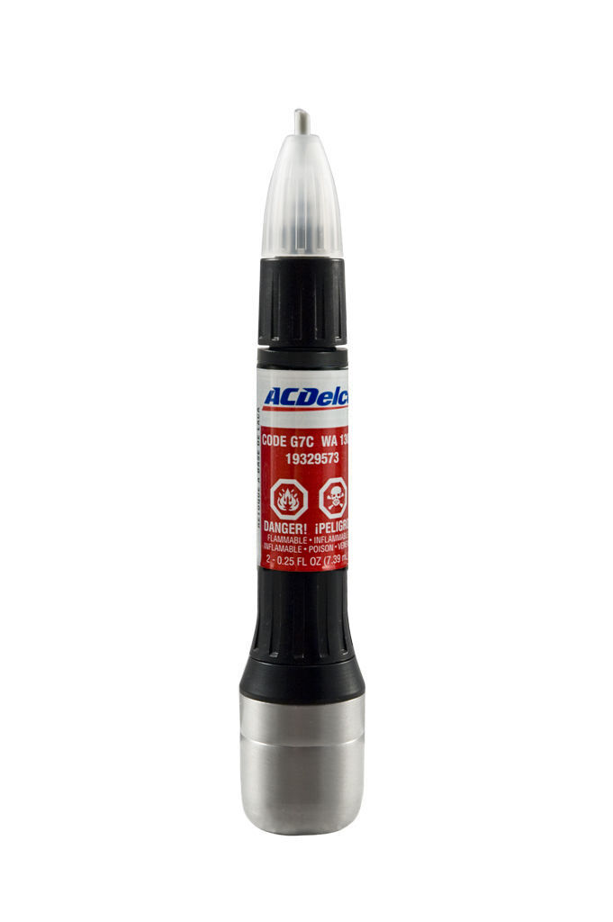 GM ACDelco 2-in-1 Touch Up Paint Bottle Cardinal Red Hot G7C WA130X & Clear Coat