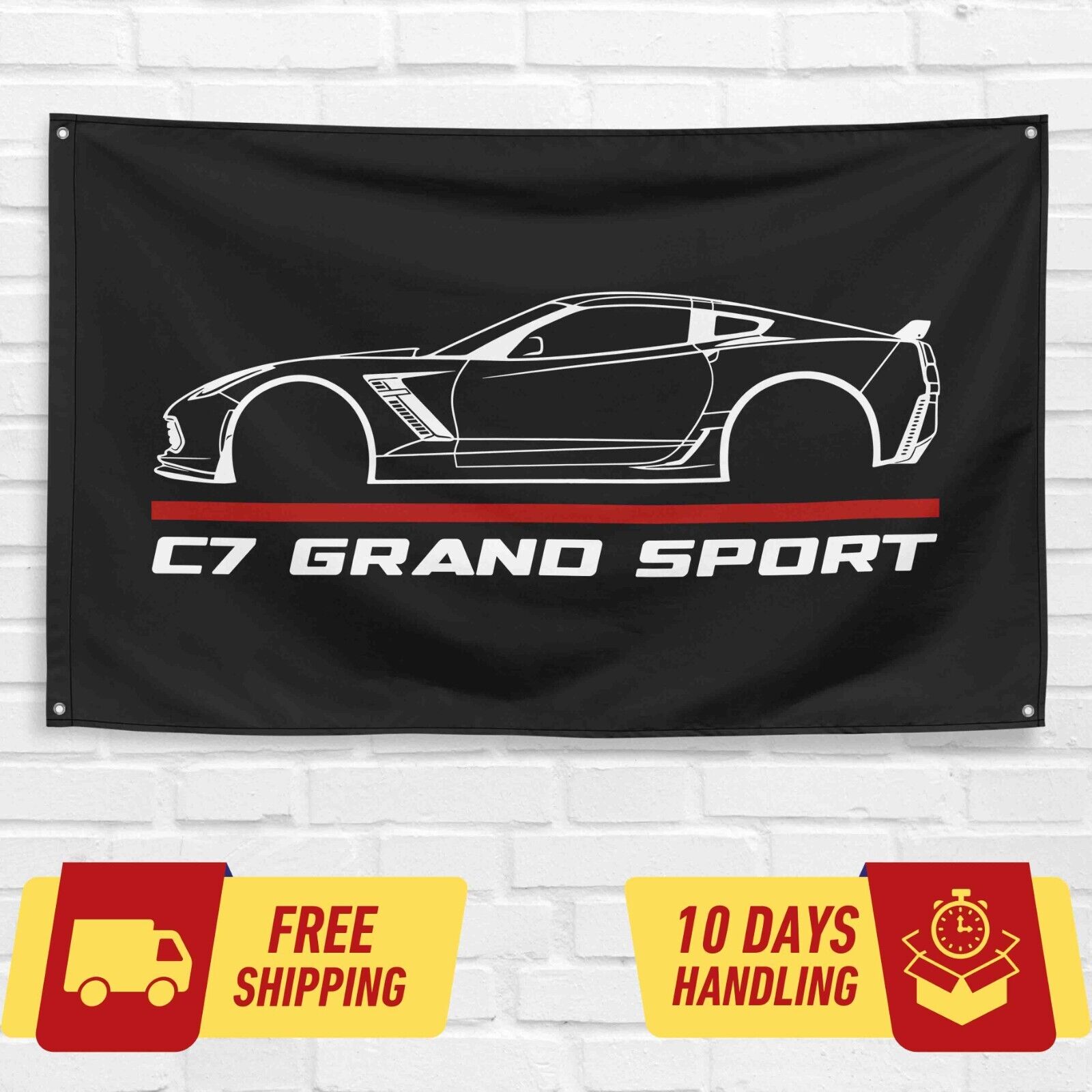 For Chevrolet Corvette C7 Grand Sport Car Enthusiast 3x5 ft Flag Gift Banner