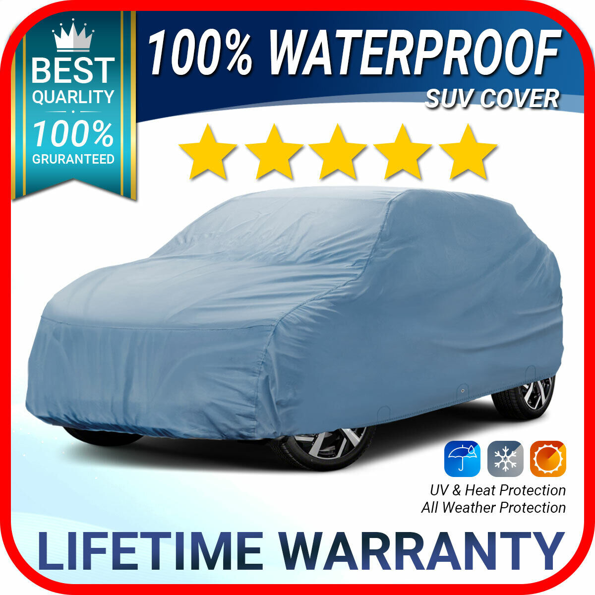 100% Waterproof / All Weather For [ACURA MDX] Premium Custom Best SUV Car Cover