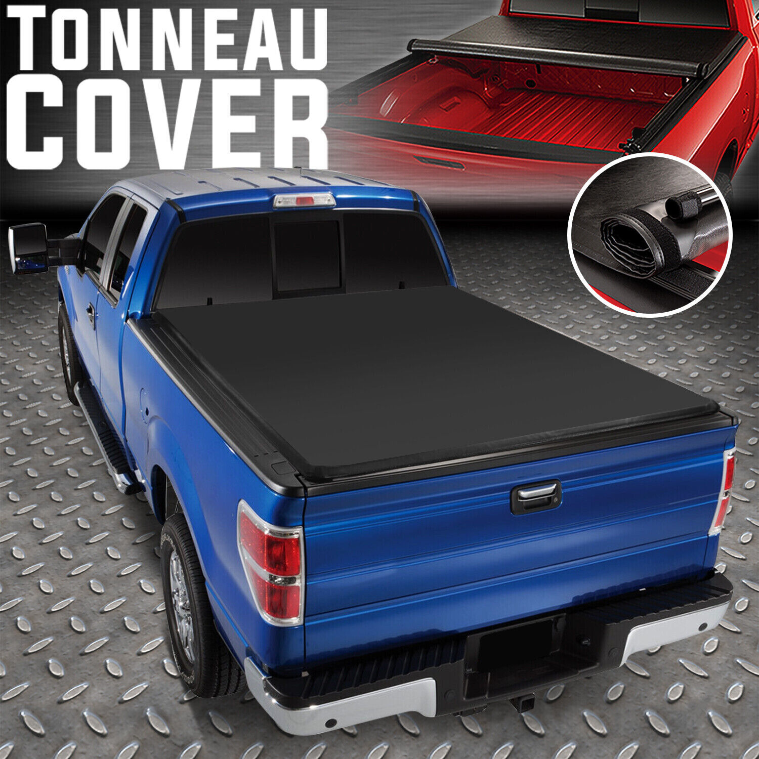 FOR 97-04 FORD F150 HERITAGE 6.5FT SHORT BED SOFT VINYL ROLL-UP TONNEAU COVER