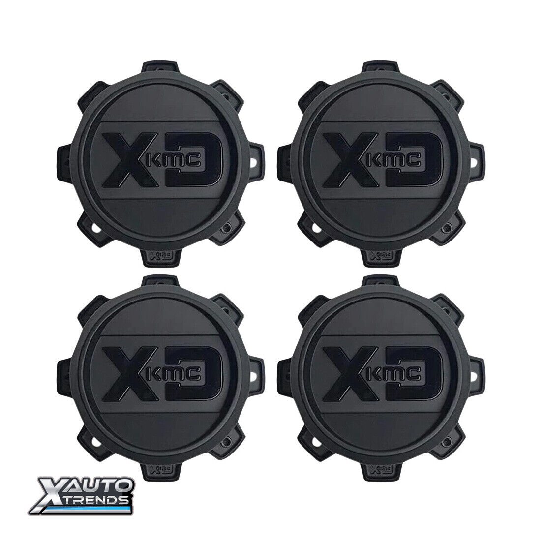 4 x XD Series Wheel Center Cap 77mm High- Matte Black T150H171-8-H77-S2