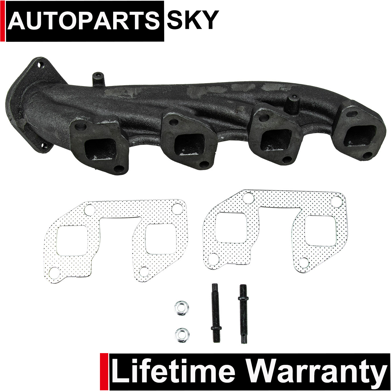 Left Exhaust Manifold w/ Gasket Kit For 2010-2014 Ford F-150 F-250 Super Duty V8