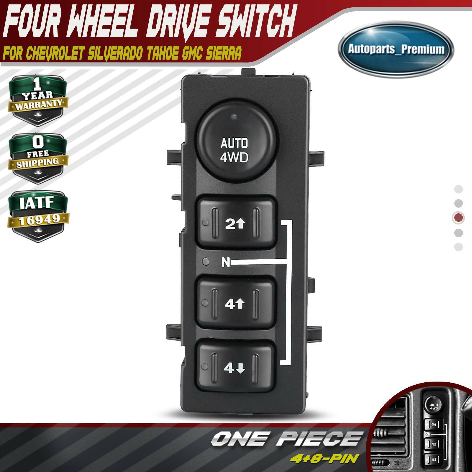 4x4 4WD Selector Control Switch for Chevy Silverado Sierra 1500 03-07 15136039
