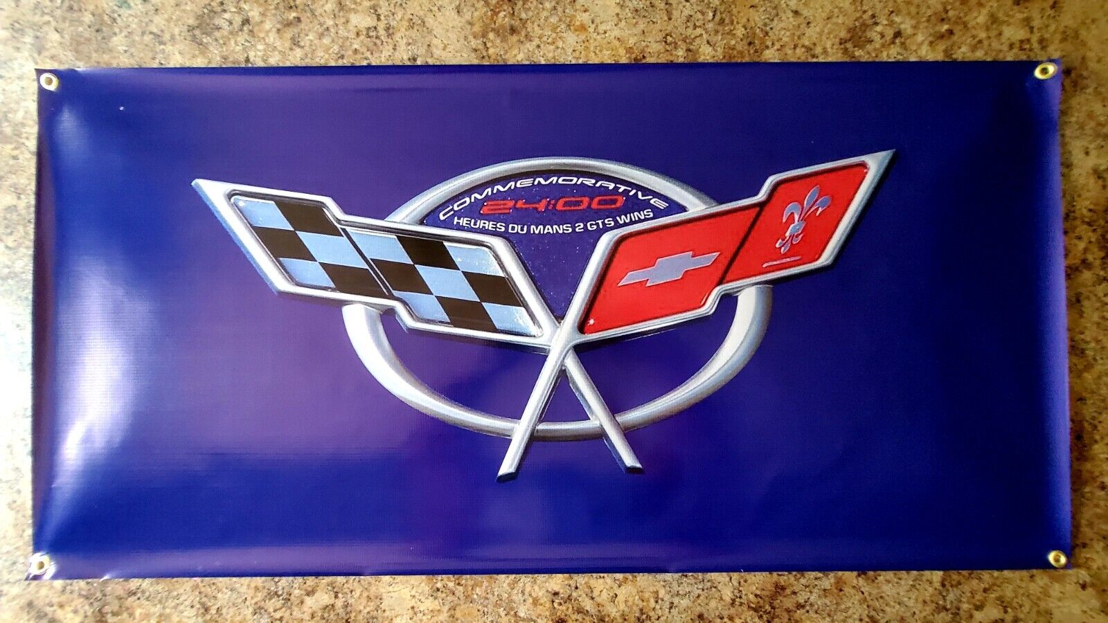 Big Vinyl Banner Corvette C5 2400 Le Mans sign poster racing 4'x2'