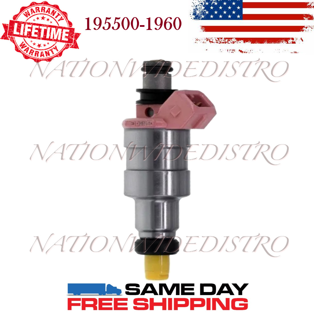 1x OEM Denso Fuel Injector for 1989-1995 Ford Taurus 3.0L V6 195500-1960