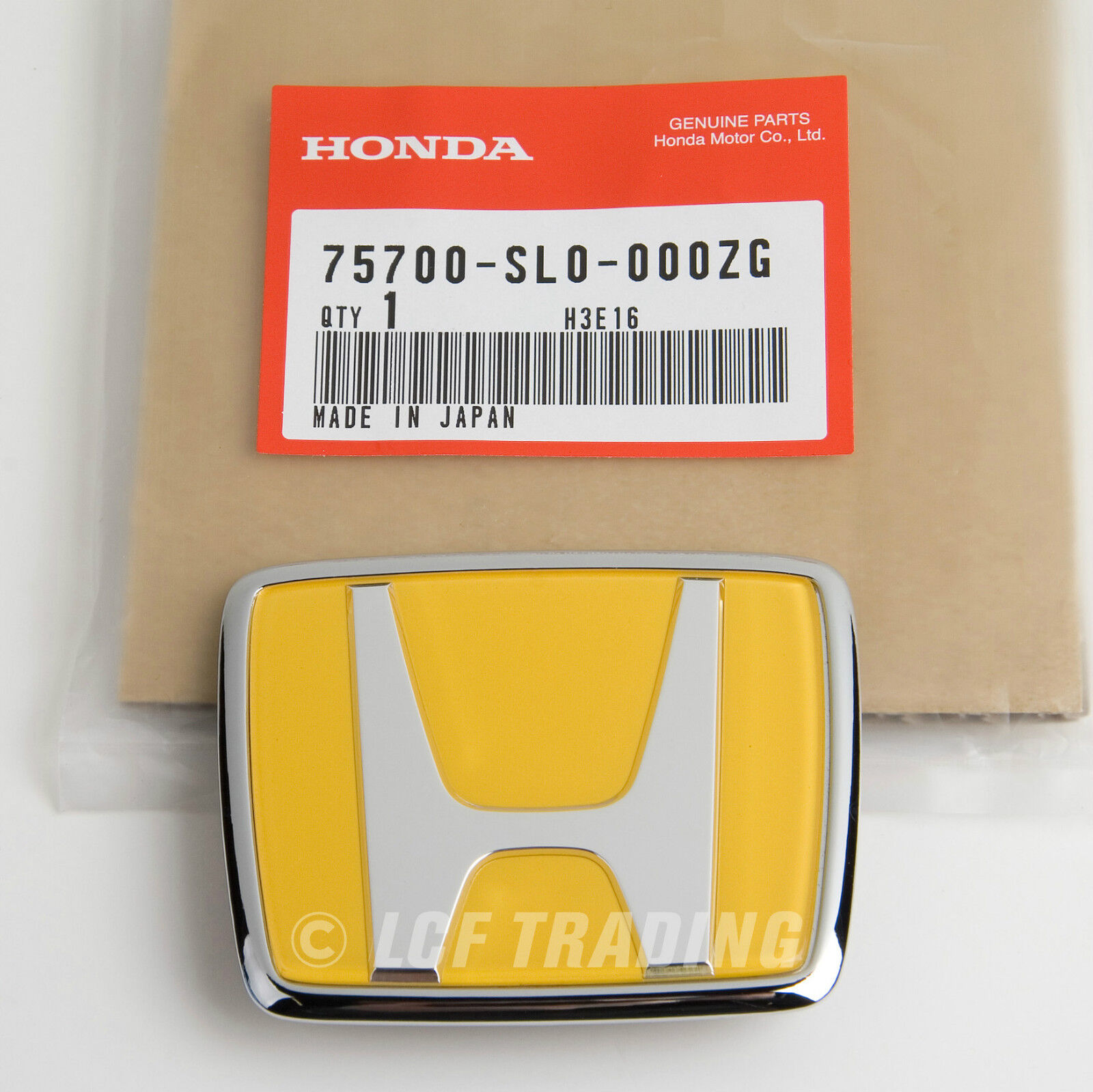 NEW Authentic JDM Honda NSX R77 91-01 Front Emblem 75700-SL0-000ZG Pearl Yellow
