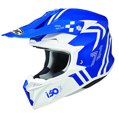HJC i50 Hex Motocross Helmet Blue/White XL