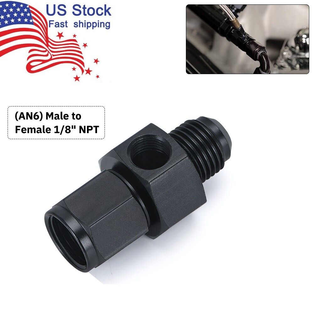Straight Sensor Fitting Adapter AN6 Male to Female 1/8\