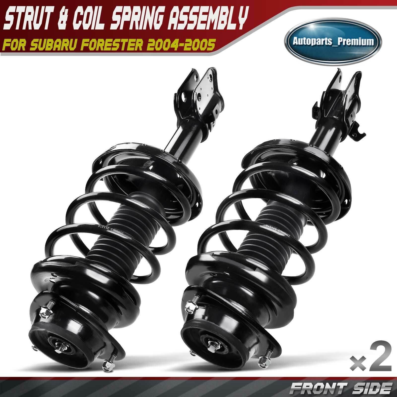 2pcs Front Complete Strut & Coil Assembly for Subaru Forester 2004-2005 H4 2.5L
