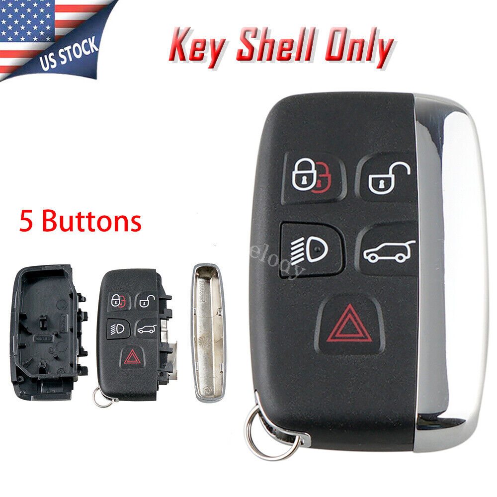 Replacement 5 Button Smart Remote Key Shell Case Fob for Jaguar XJ Xe XF F-Type