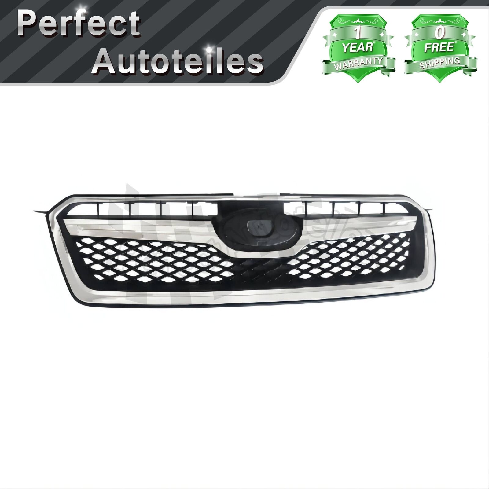New Front Grille Assembly W/ Chrome Trim Fits for 16-17 Subaru XV Crosstrek