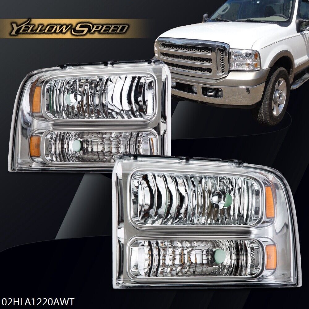 Fit For 05-07 Ford F250 F350 F450 F550 Super Duty Headlights Left+Right 05 06 07