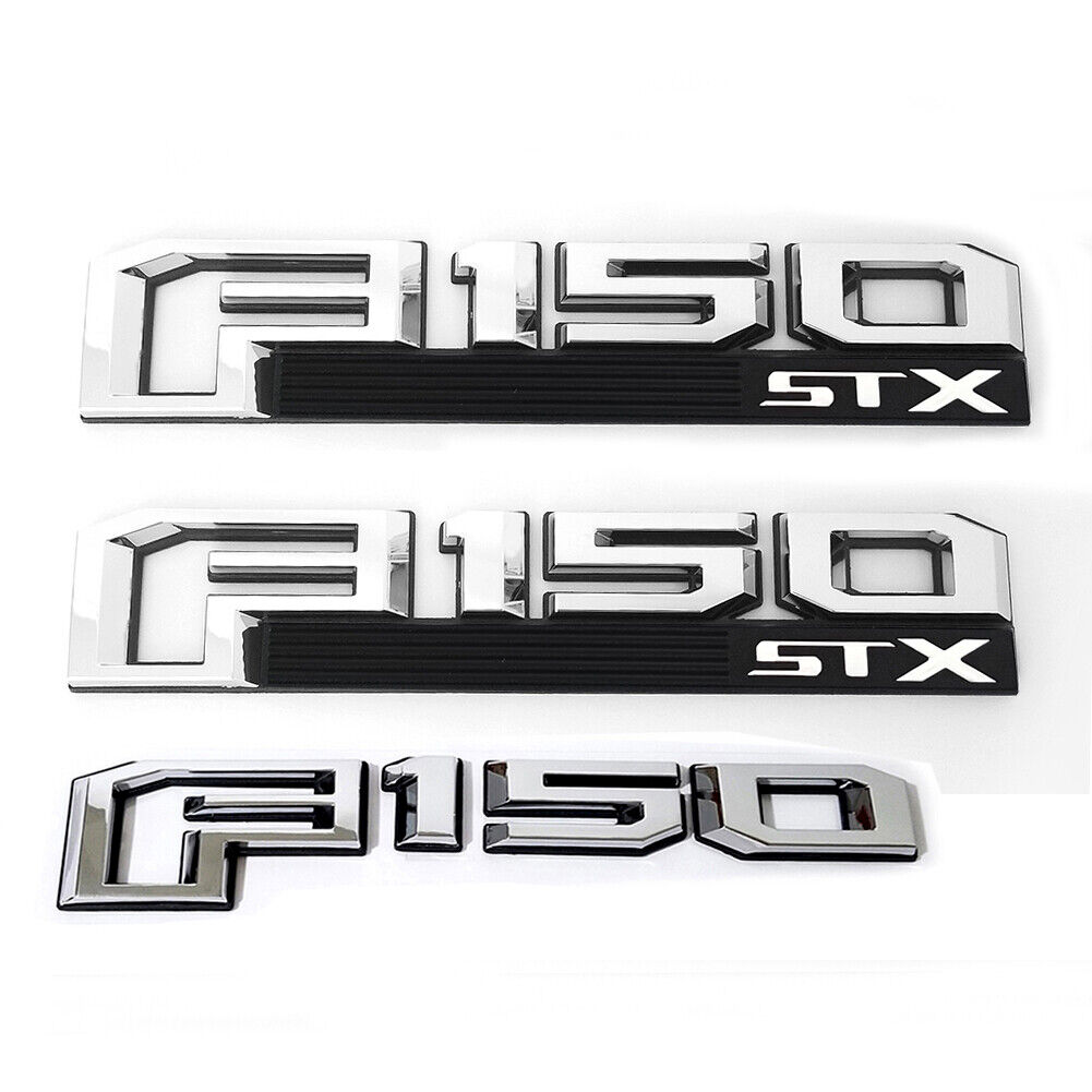3pcs OEM F150 STX Emblems Fender Badges 3D for F-150 STX Genuine New Chrome