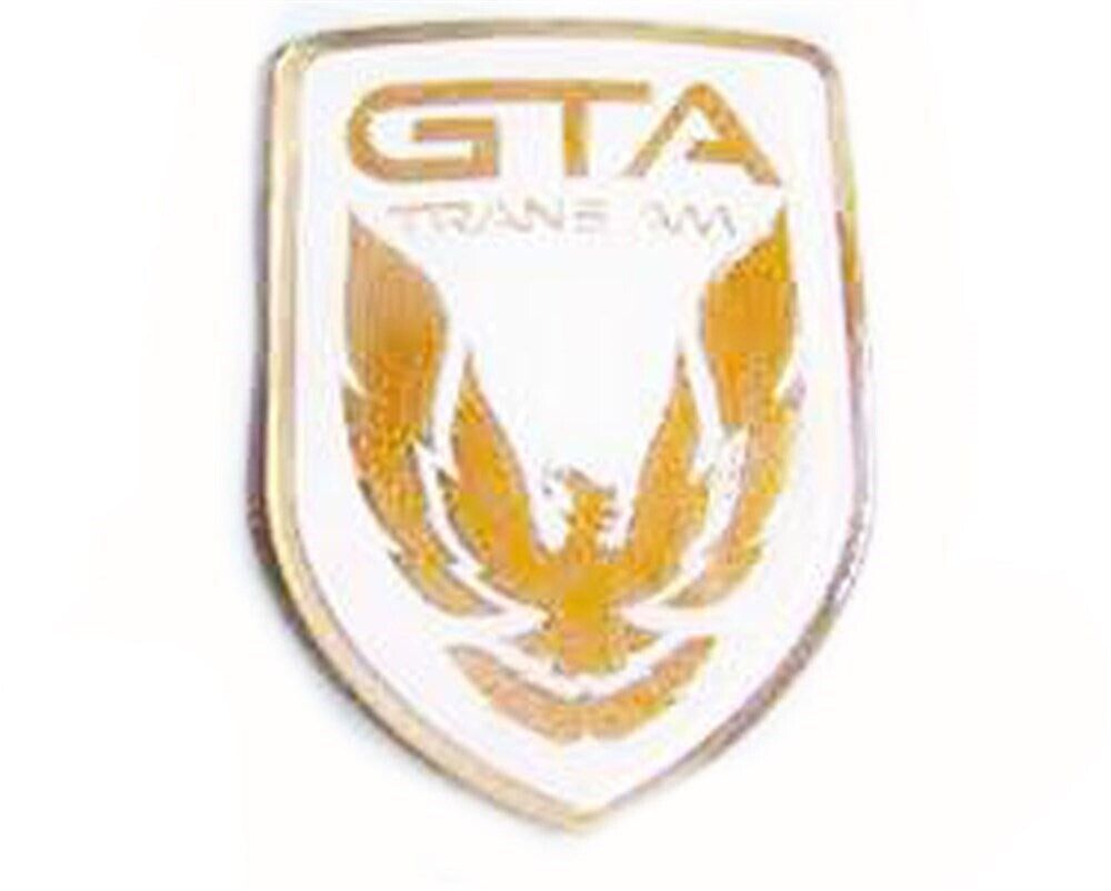 1991-92 Firebird Trans Am GTA Front Bumper Emblem replaces GM 10189309 - White 