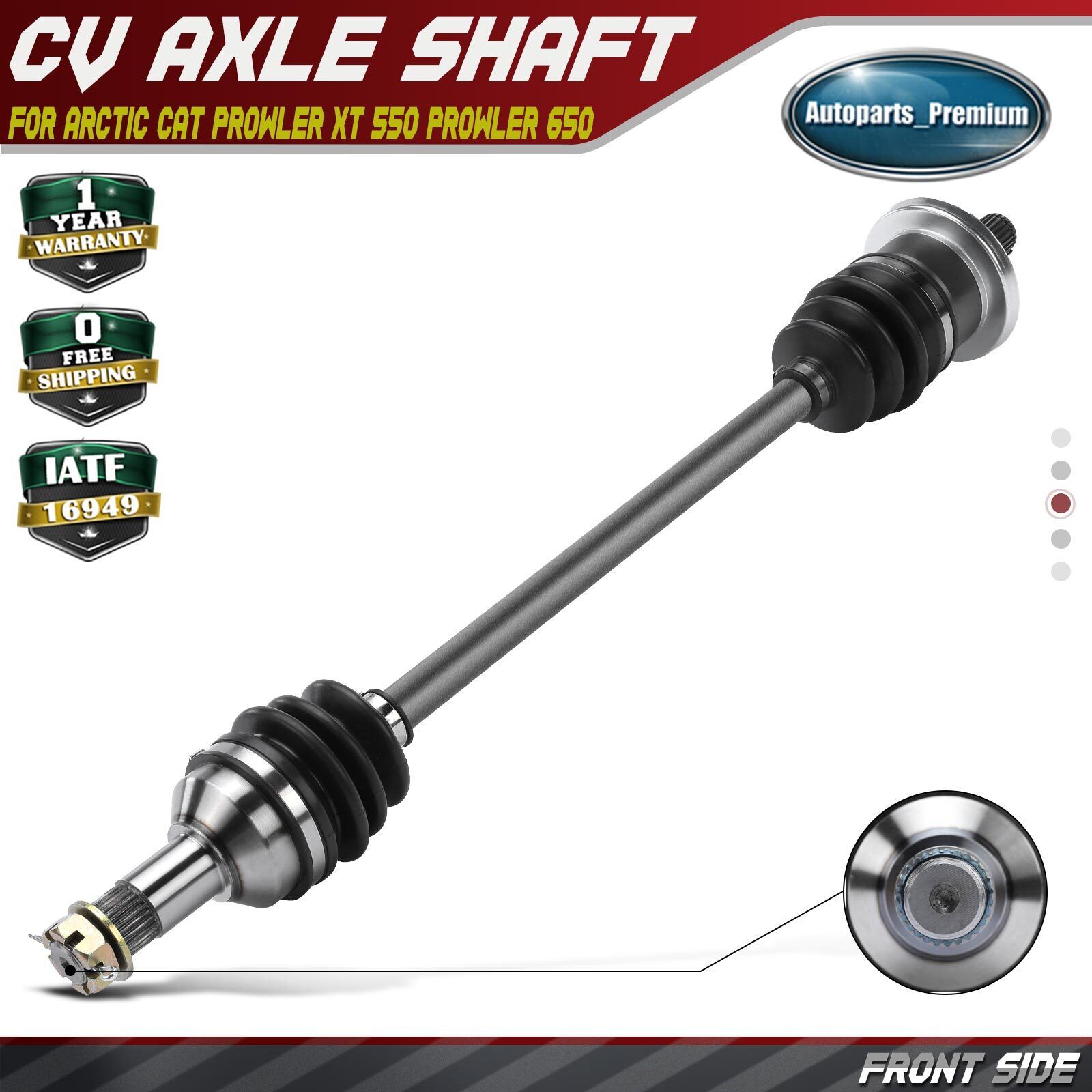 Front CV Axle Assembly for Arctic Cat Prowler XT 550 650 Prowler 550 4X4 Model