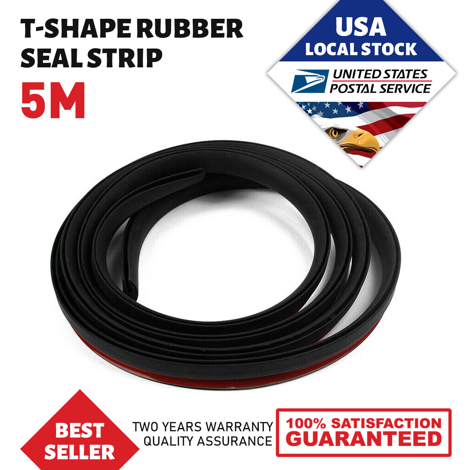 32Ft T-Shape Rubber Car Seal Strip Hood Door Trunk Edge Trim For Ford Mustang
