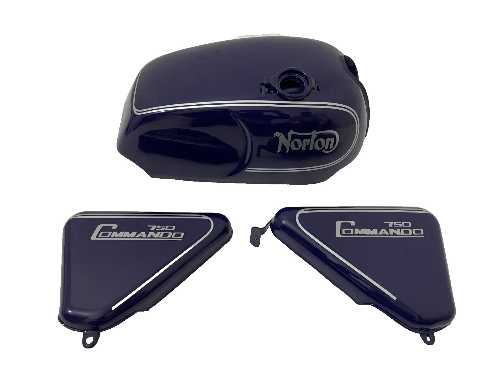 Norton Commando Roadster 750 Fuel Gas Petrol Tank Blue Paint With Panel |Fit For